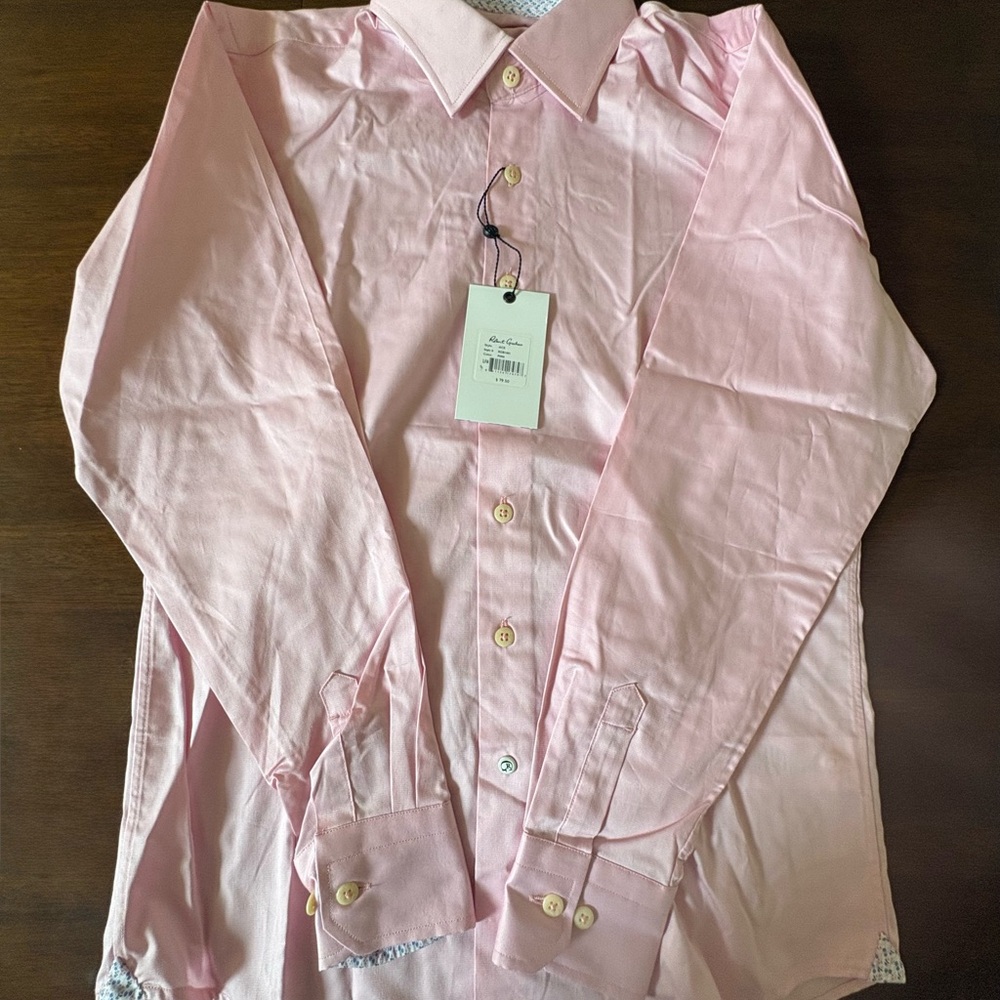 Robert Graham Light Pink Dress Shirt with Button Front